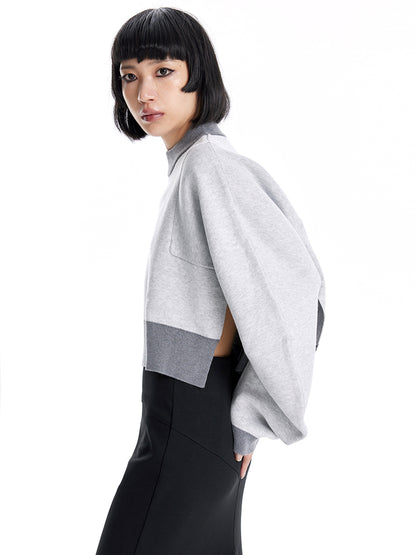 TINY IN big skleeve two wear short sweater-ZUKO