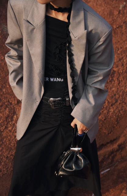 IUBALLET Timeless Triangle Leather Bag - LUCKY.