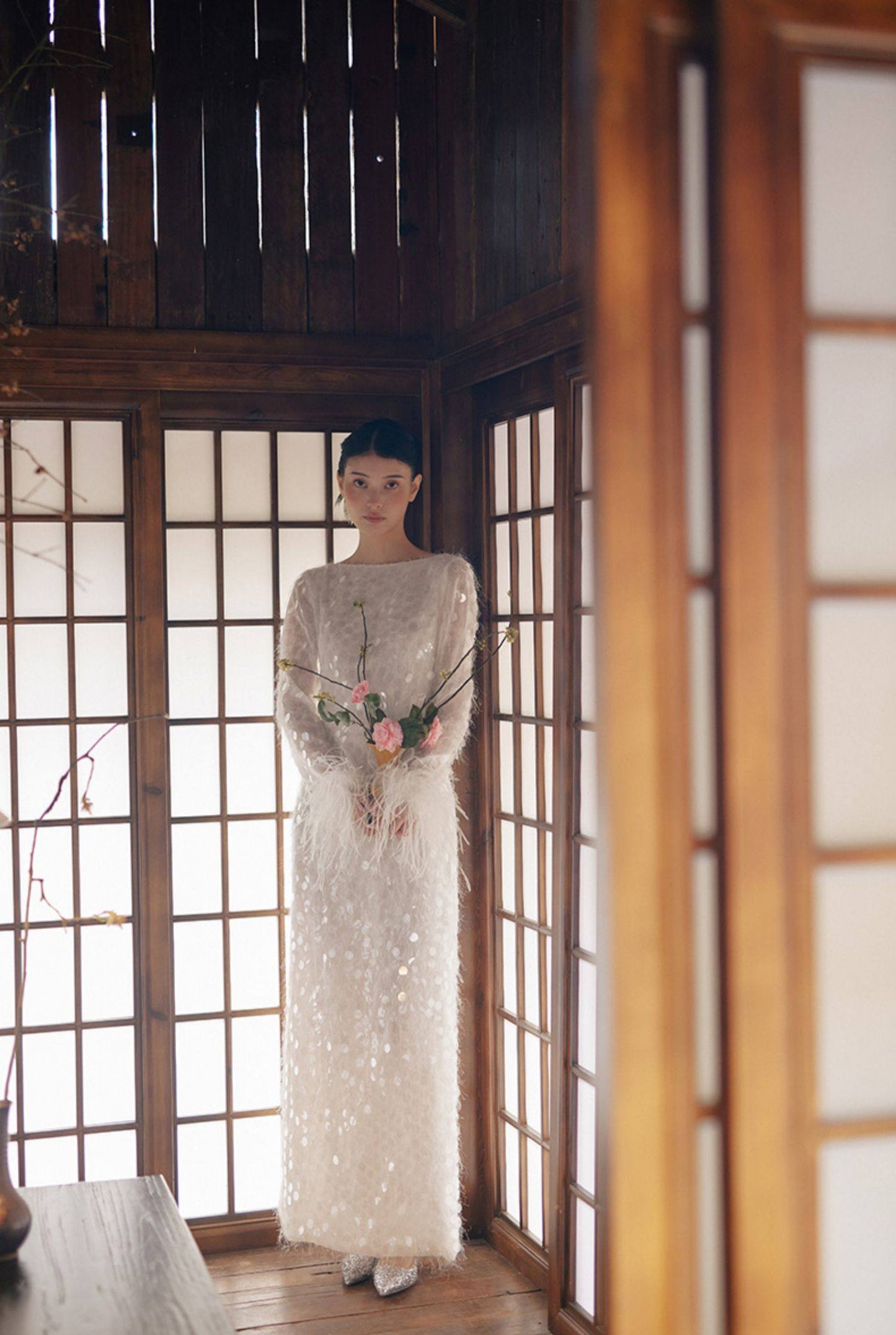 GOUDIN luxury high-end long sleeve evening dress- JADE.