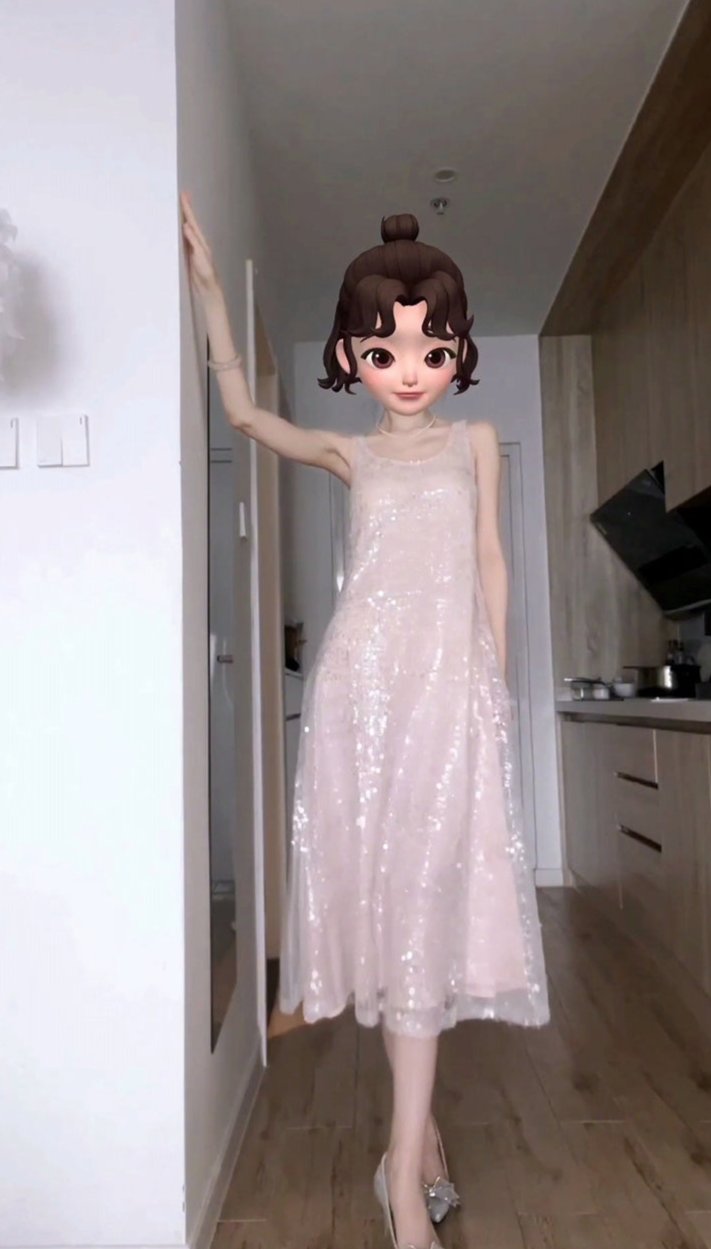 DOLLY Luxury U-Neck Sleeveless Fake Two Piece Midi Swing Dress-KASSIA