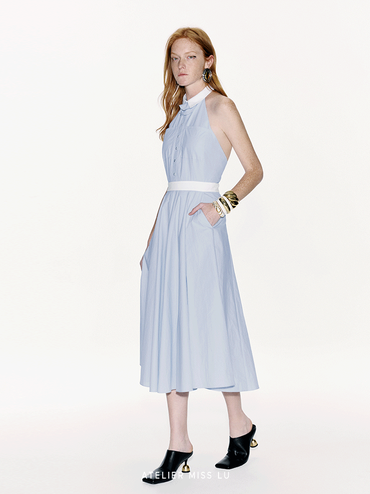 ATELIER MISS LU Orchid Backless Swing Dress - GODWIN.