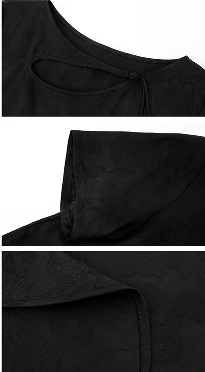 HECO Chinese style hollow fringe disc buckle short top - MASTER.