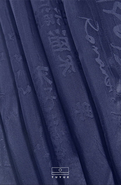 TUYUE Calligraphy Satin Weaving Straight Casual Pants - MINHO.