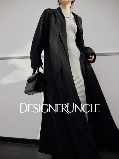 DGU "Ink Sequence" black long trench coat - BERU ?