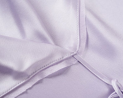 COMME MOI  purple V-neck lace double-sided satin vest top - SOFIA.