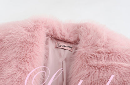 Le Palais Vintage Original Pink Luxury Fox Fur Jacket-KIRIYAMA.