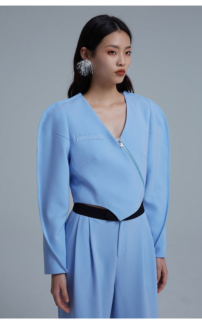 LEDIM W irregular blazer asymmetic luxury top - Arc