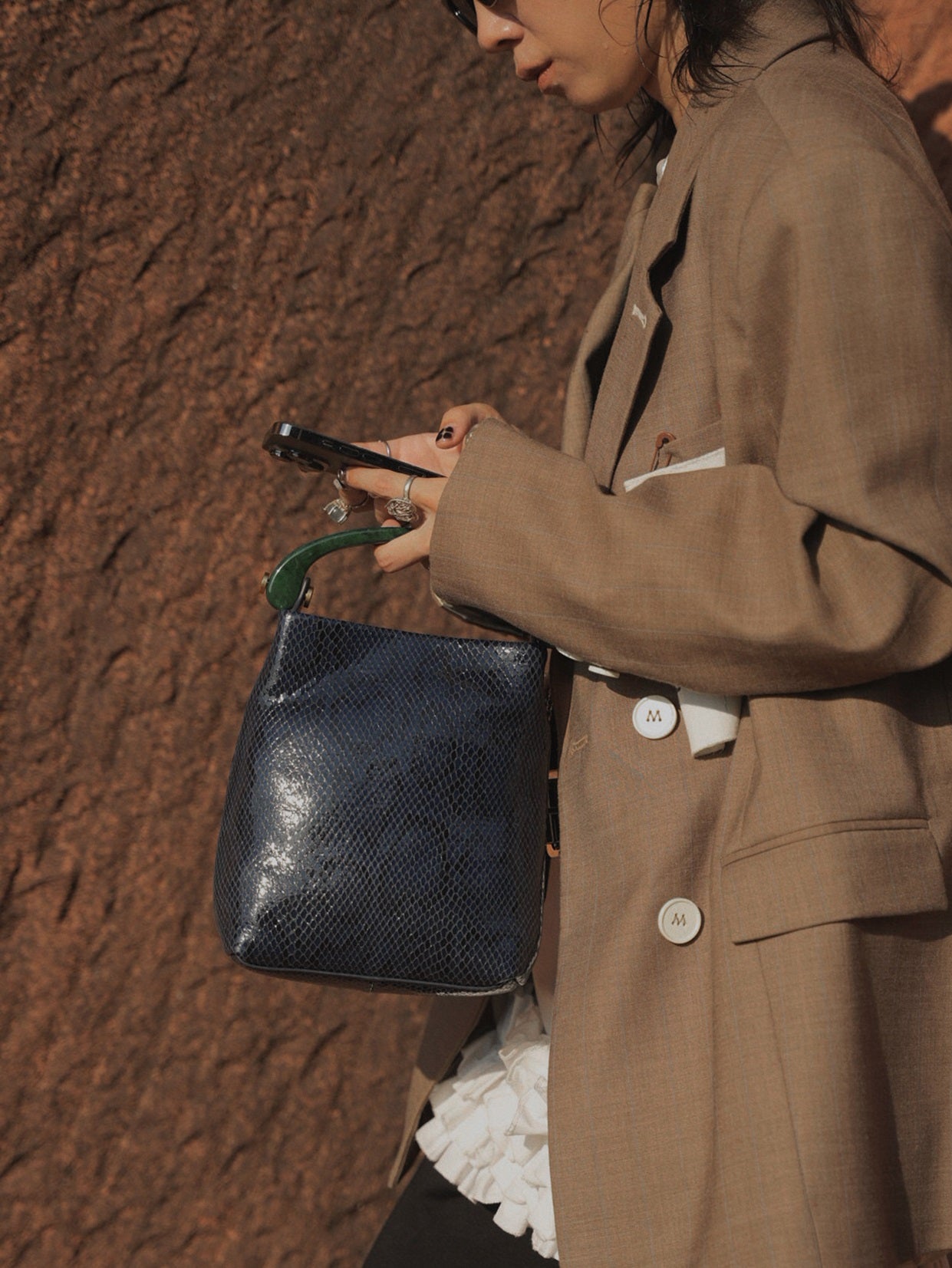 IUBALLET new old money style snake print leather handbag - PARAK.