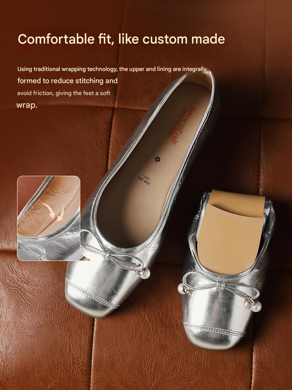 PJJUU Classy round toe flats pumps- CONK.