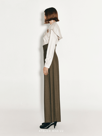 ATELIER MISS LU Looks Like A wool shirt with a large lapel - SANS.