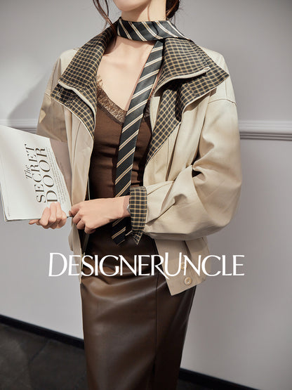 DGU "Fog Brown" autumn new loose casual versatile niche design jacket - NOW.