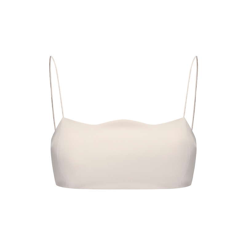 ATELIER MISS LU spring and summer Curve Neckline Design Camisole Top - WINE.