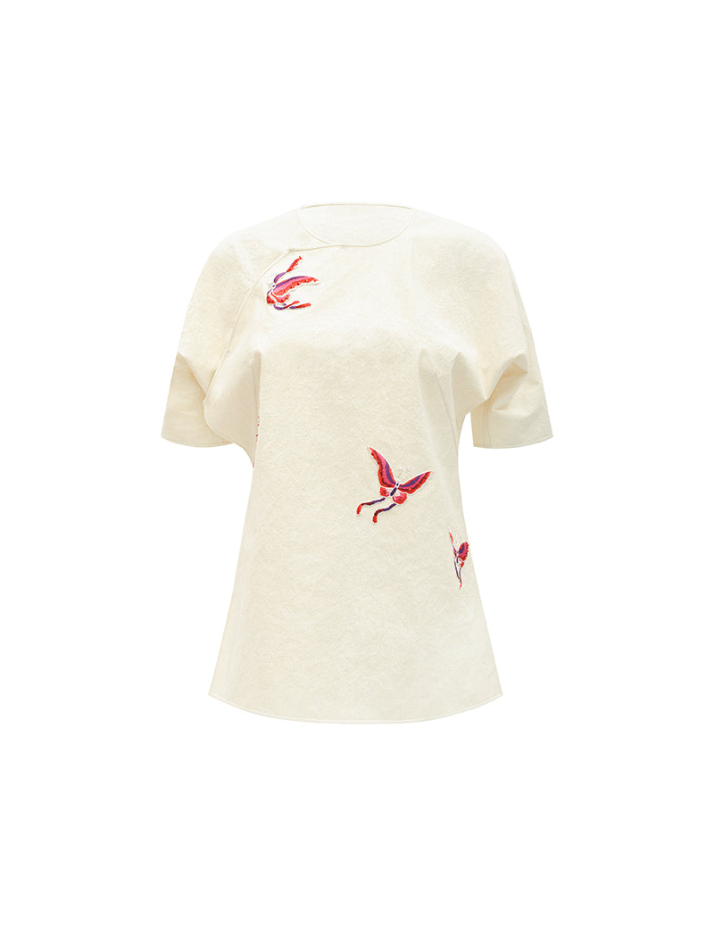 M essential Mackay designer butterfly embroidery short-sleeved top  pant skirt suit - baby.