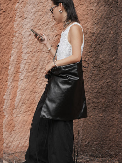 IUBALLET New Simple Large Shoulder Tote Bag Genuine Leather - FRAME .