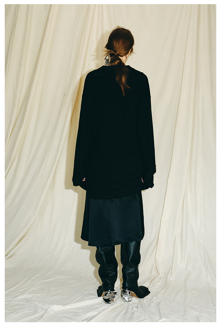 Autumn Winter luxury hoodie pinched pleated waist sweatshirt - kIC