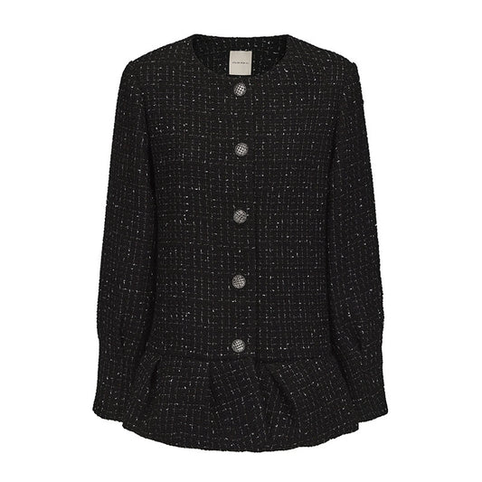 ATELIER MISS LU autumn three-dimensional bud hem tweed coat - LUCINDA