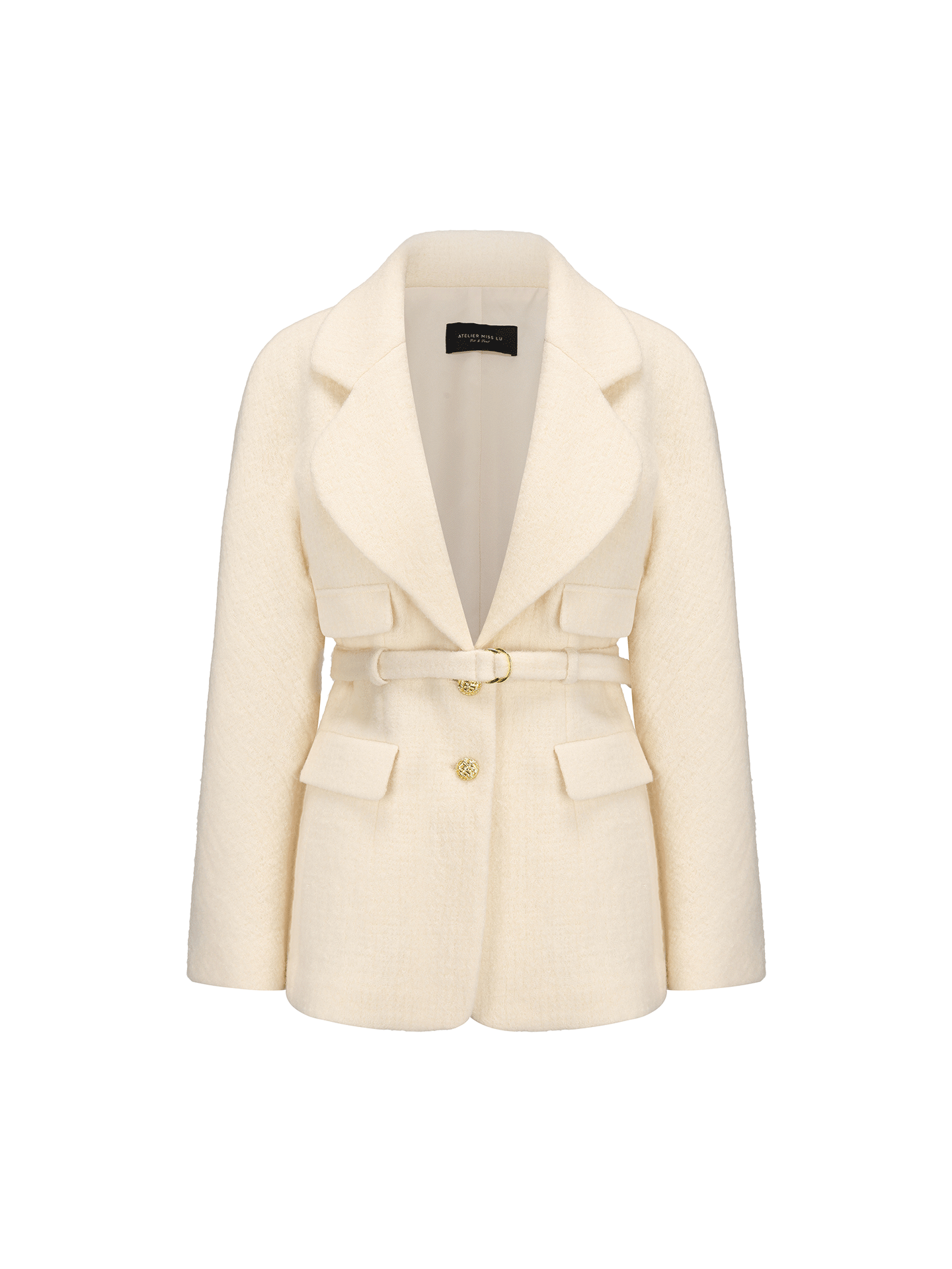 ATELIER MISS LU  intage flower buckle sheep wool blazer - RELIC.