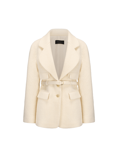 ATELIER MISS LU  intage flower buckle sheep wool blazer - RELIC.