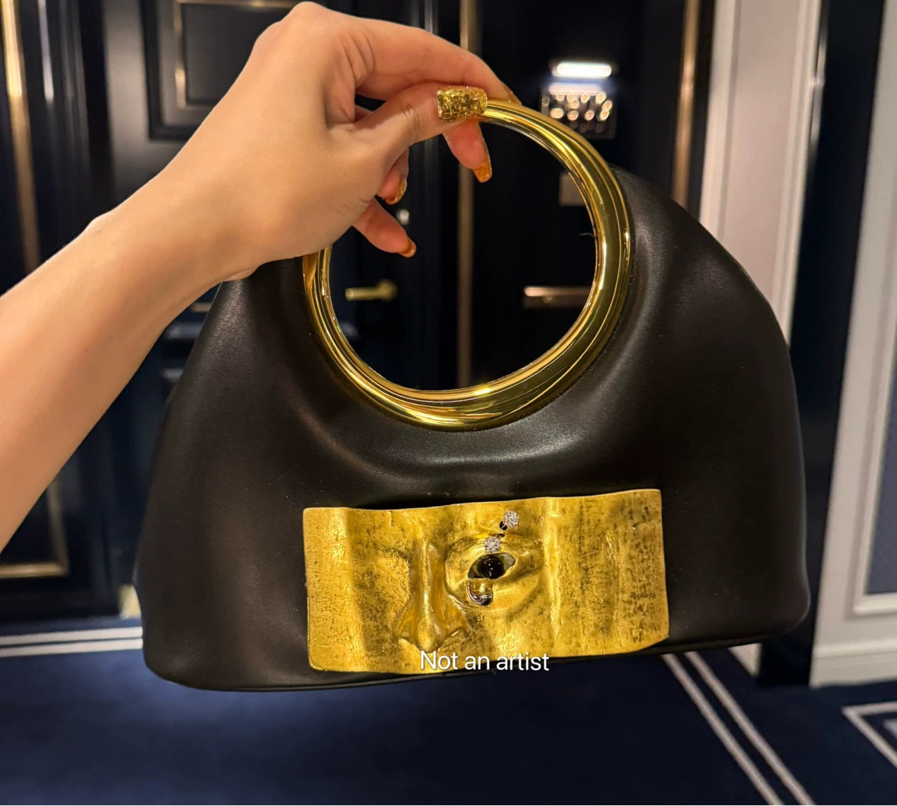 NOT AN ARTIST new French niche high-end metal face bag - CONNECT.