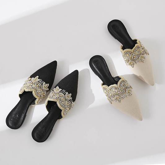 B-FEI Tone Embroidered Everest summer toe slippers-PINNO.