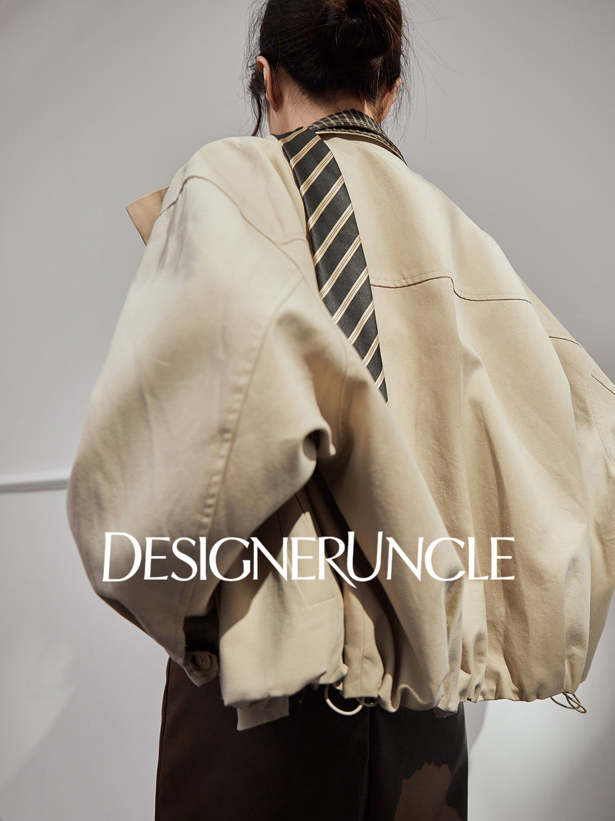 DGU "Fog Brown" autumn new loose casual versatile niche design jacket - NOW.