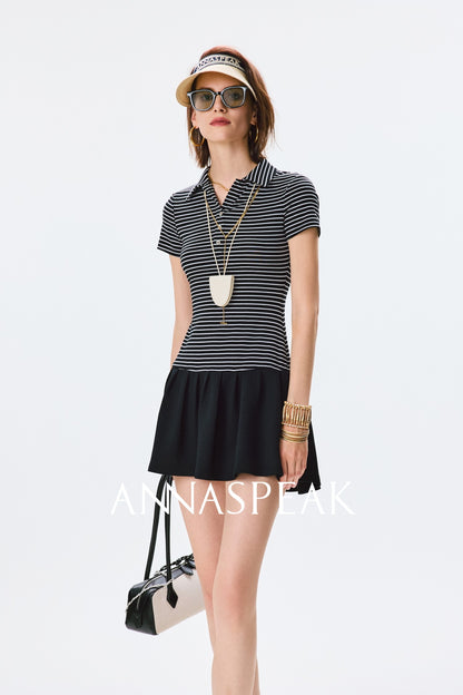 ANNASPEAK  POLO collar dress-RICO.