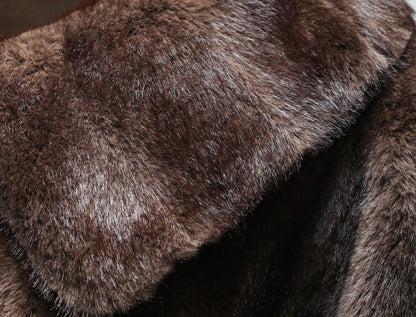 WANGXO | Grade Paz Strip Mink Fur Coat - LAYA.