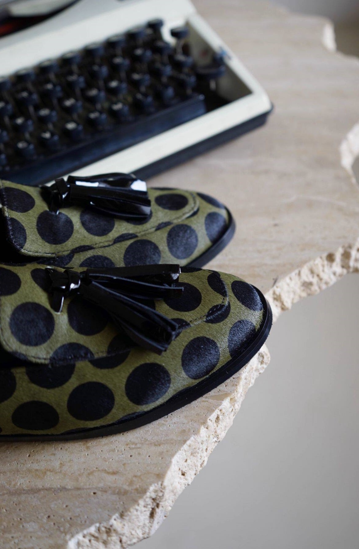 B-FEI leather wool round toe shoes-KIBA.