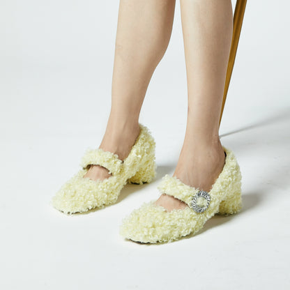 B-FEI Plush Women's Single Shoes-HIMA.