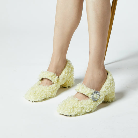 B-FEI Plush Women's Single Shoes-HIMA.
