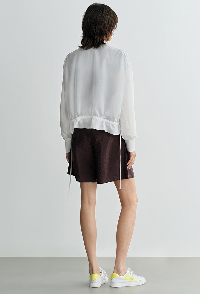 COMME MOI  summer brown high-waisted shorts - CHLOE.