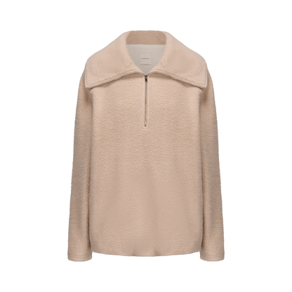 ATELIER MISS LU silhouette shape with large lapels loose sweatshirt - AURA.