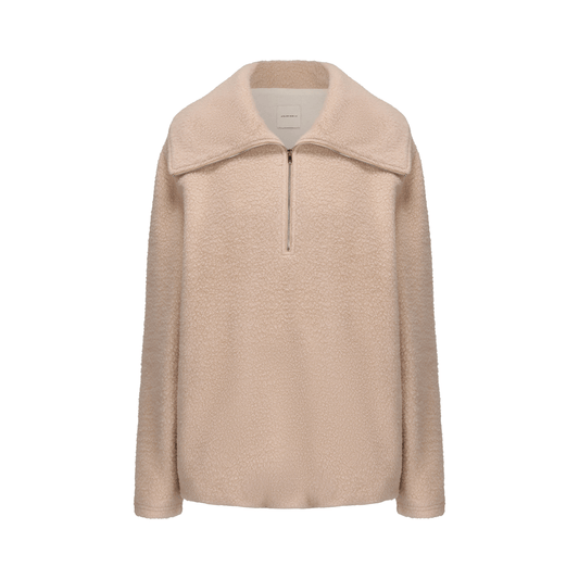 ATELIER MISS LU silhouette shape with large lapels loose sweatshirt - AURA.
