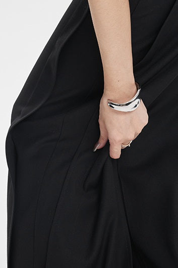 TINYIN heavy work patchwork wide-leg versatile black pants -GASSY