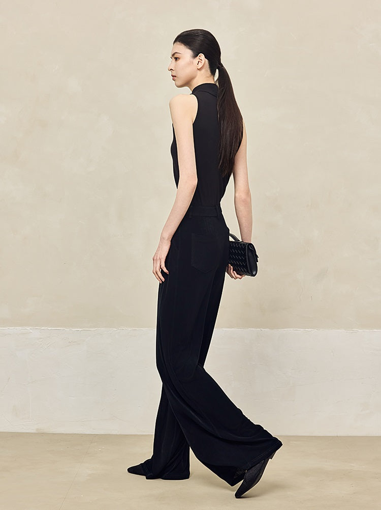 HECO Disc Buckle Knitted Sleeveless Top- ANGLES.