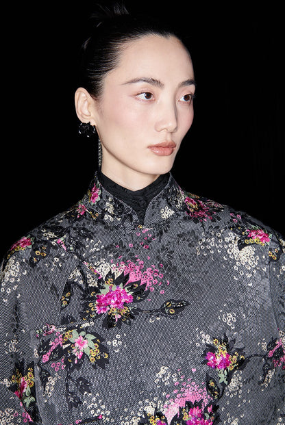 M essential Ma Kai designer Cherry Blossom Print  Pipa Jacket - NAIL.