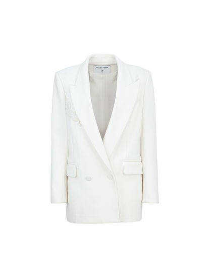 YES BY YESIR white long suit and pant set - ICY.