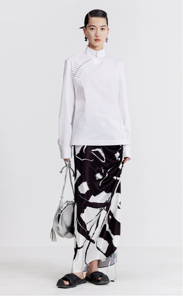 ZHUCHONGYUN Autum Print Sirred Skirt-GAJEEL.