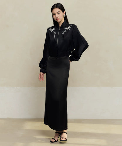 HECO 100% Acetate Long Sleeve Jacket Women - kyle.