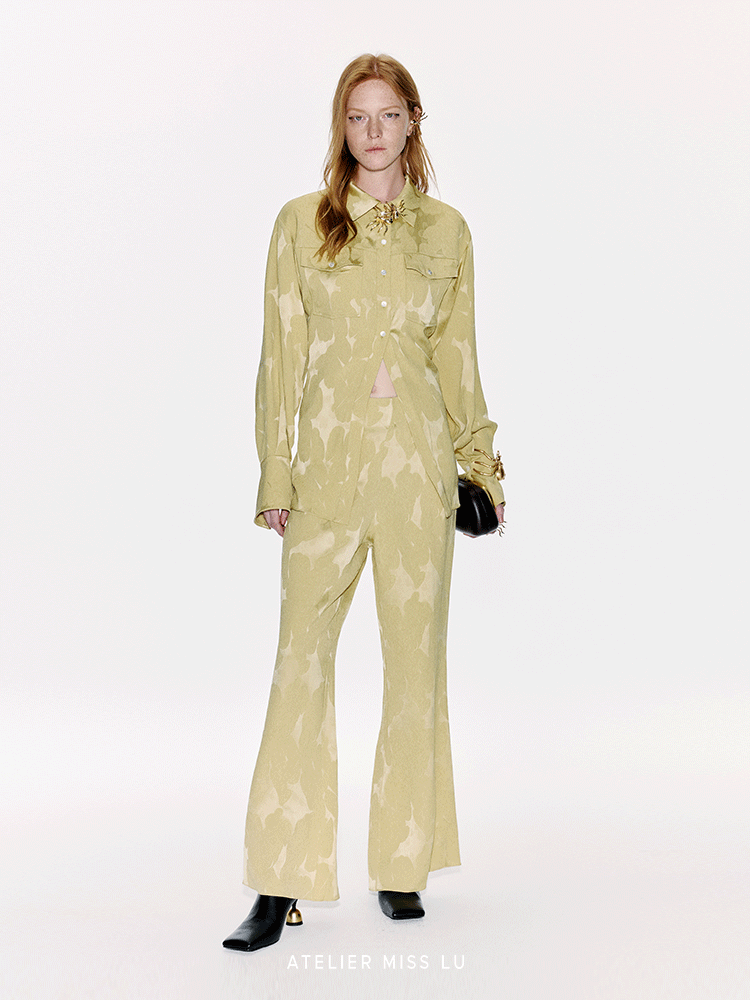 ATELIER MISS LU New Chinese Texture Acetate Waist Top - SIDNEY.