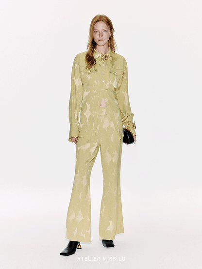 ATELIER MISS LU New Chinese Texture Acetate Waist Top - SIDNEY.