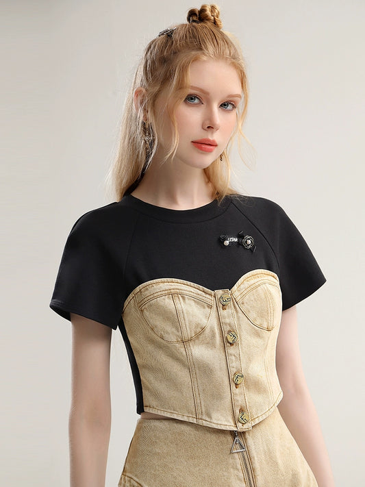 CHECOCRE Hakama Casual T-shirt Suit Top - MARCUS