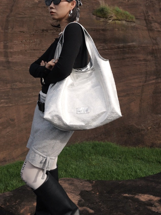 IUBALLET Relaxism New Lace One Shoulder Crossbody Large Capacity Tote Bag - APOCALYPSE ?