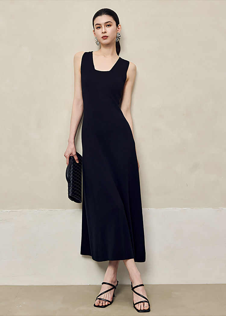 HECO Back Cross Midi Sleeveless Dress - SAVIOR.
