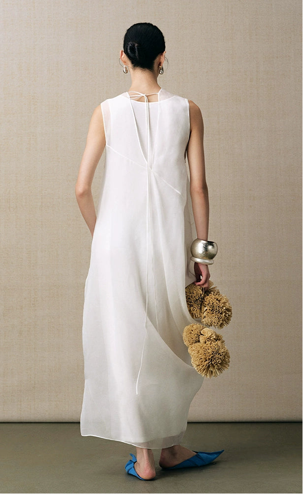 ZHUCHONGYUN light transparent silhouette dress--UZAKI.