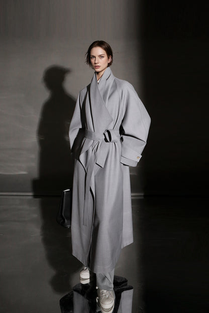 PIAOIN Haute Couture Large-lapel Silhouette Trench Coat Jacket -BECK