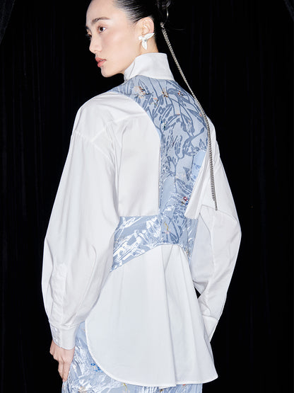 M essential Mackay designer embroidered eight treasures sedum vest -Haruyama