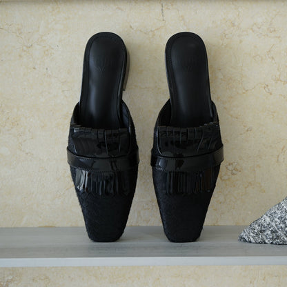 B-FEI niche French semi-slippers toe mules-JISUNG.