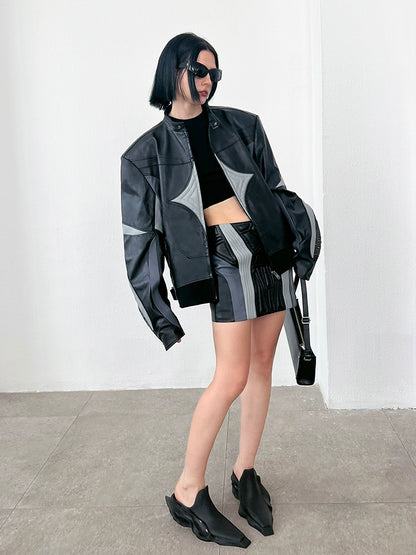 ANNAKIKI Niche Three-dimensional function stitching hip skirt-OLED