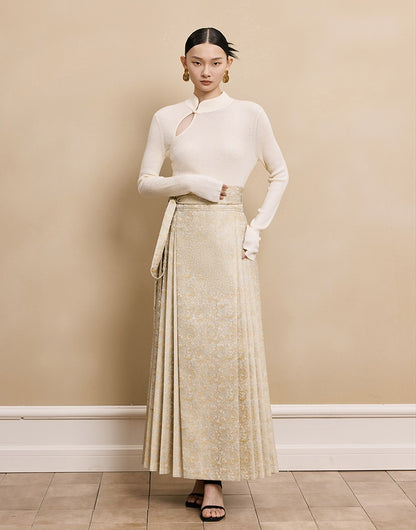 HECO Stand Collar red black white apricot Slim Bottom top Spring - treat.